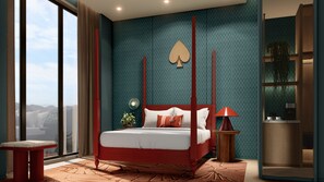 Habitación doble, 1 cama Queen size, para no fumadores | Caja de seguridad en la habitación, cortinas blackout y insonorización