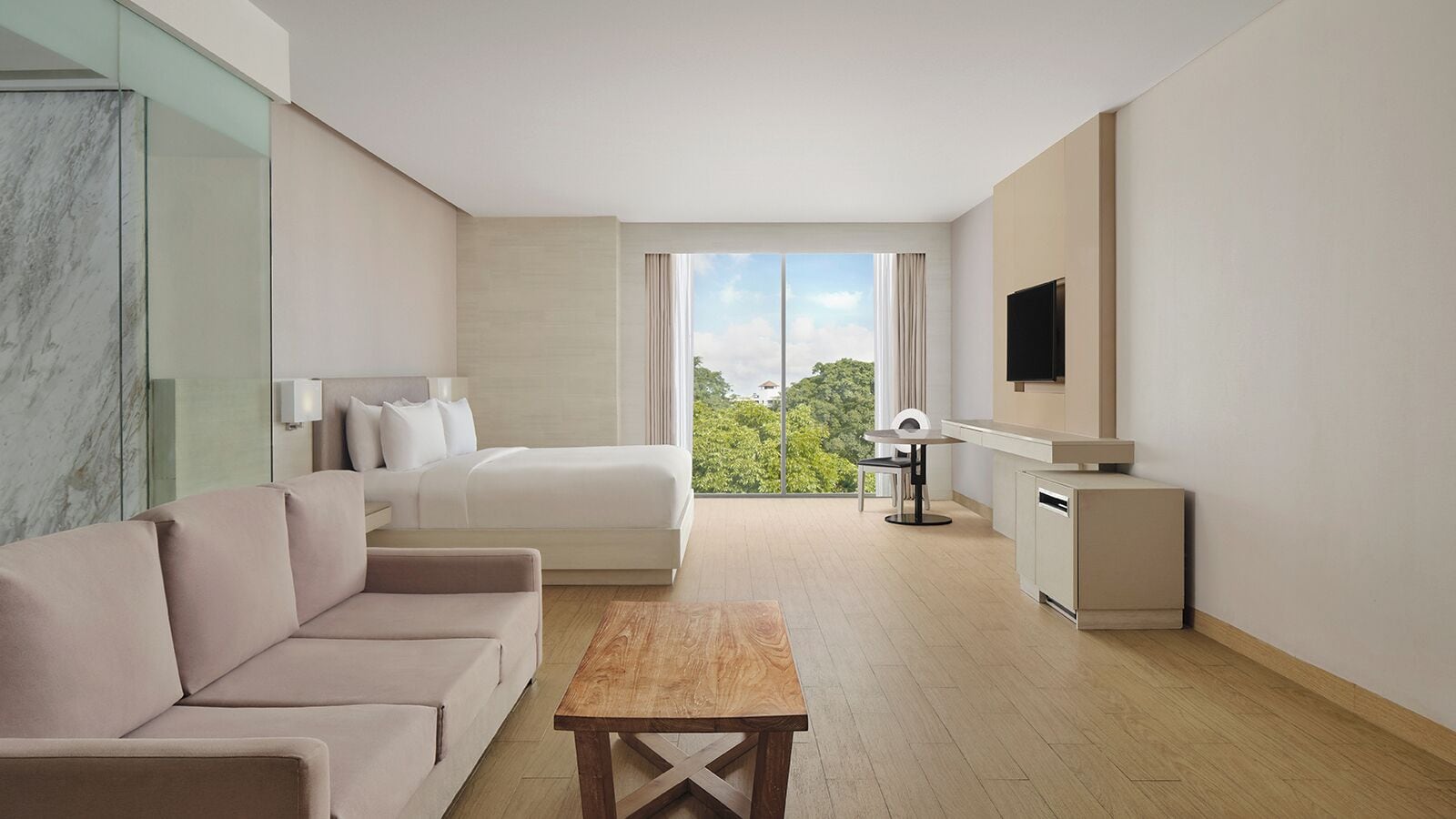 普通客房, 1 張特大雙人床及 1 張梳化床, 城市景 | 客房景觀