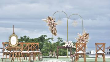 Outdoor wedding area