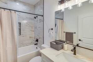 Hair dryer, towels