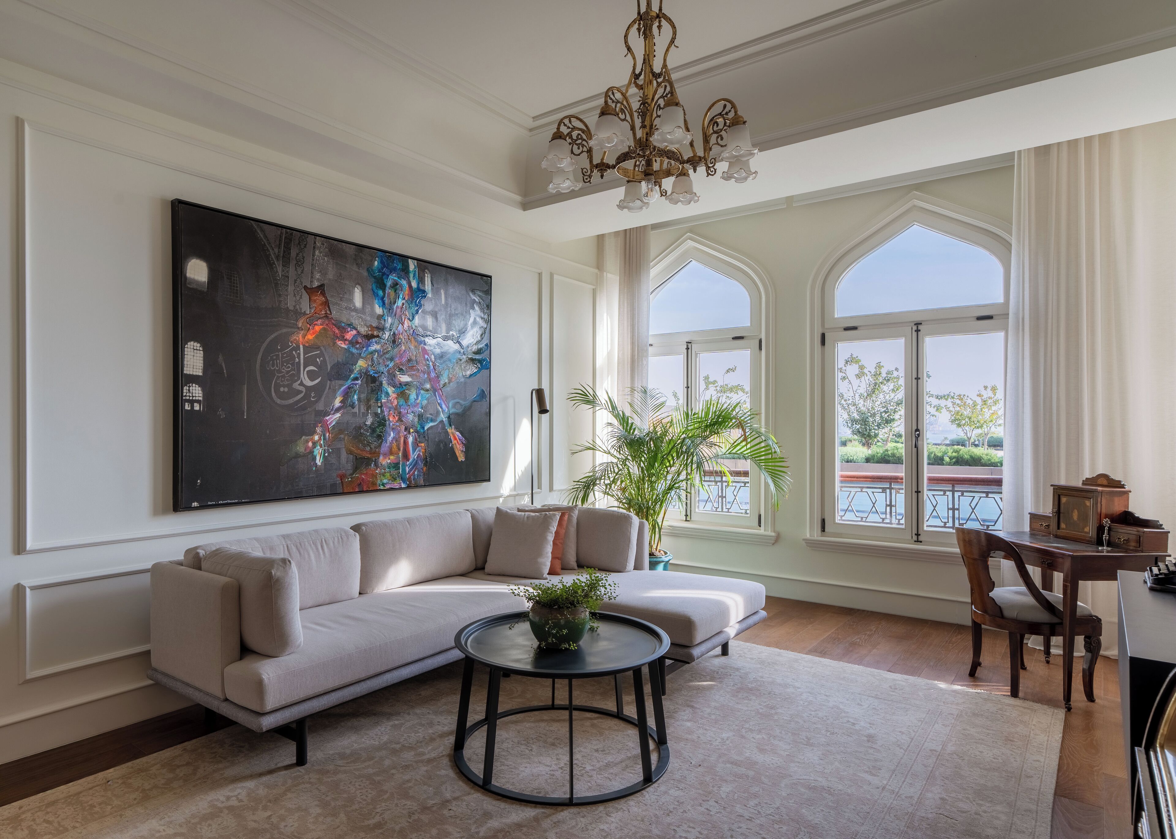 140-inch Smart TV with satellite channels, heated floors