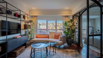 Romantische Suite, Stadtblick | Wohnbereich