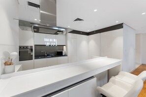 Luxury Apartment, Balcony, Sea View | Private kitchen | Coffee/tea maker