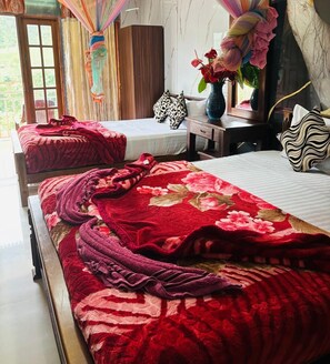 Basic Double or Twin Room, Balcony, Mountain View | Desk, free WiFi