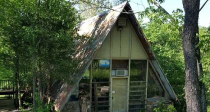 Rustic A-Frame Cabin in the Lush Woodlands of Grubville, Missouri