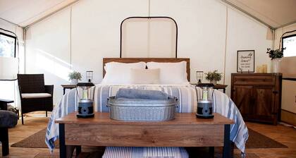 Heated North Carolina Glamping Rental Surrounded by Pisgah National Forest