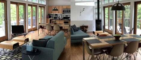 Télévision, cheminée