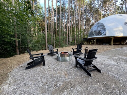 Luxury Private Dome with Spa and Fire Pit in Benzonia, Michigan