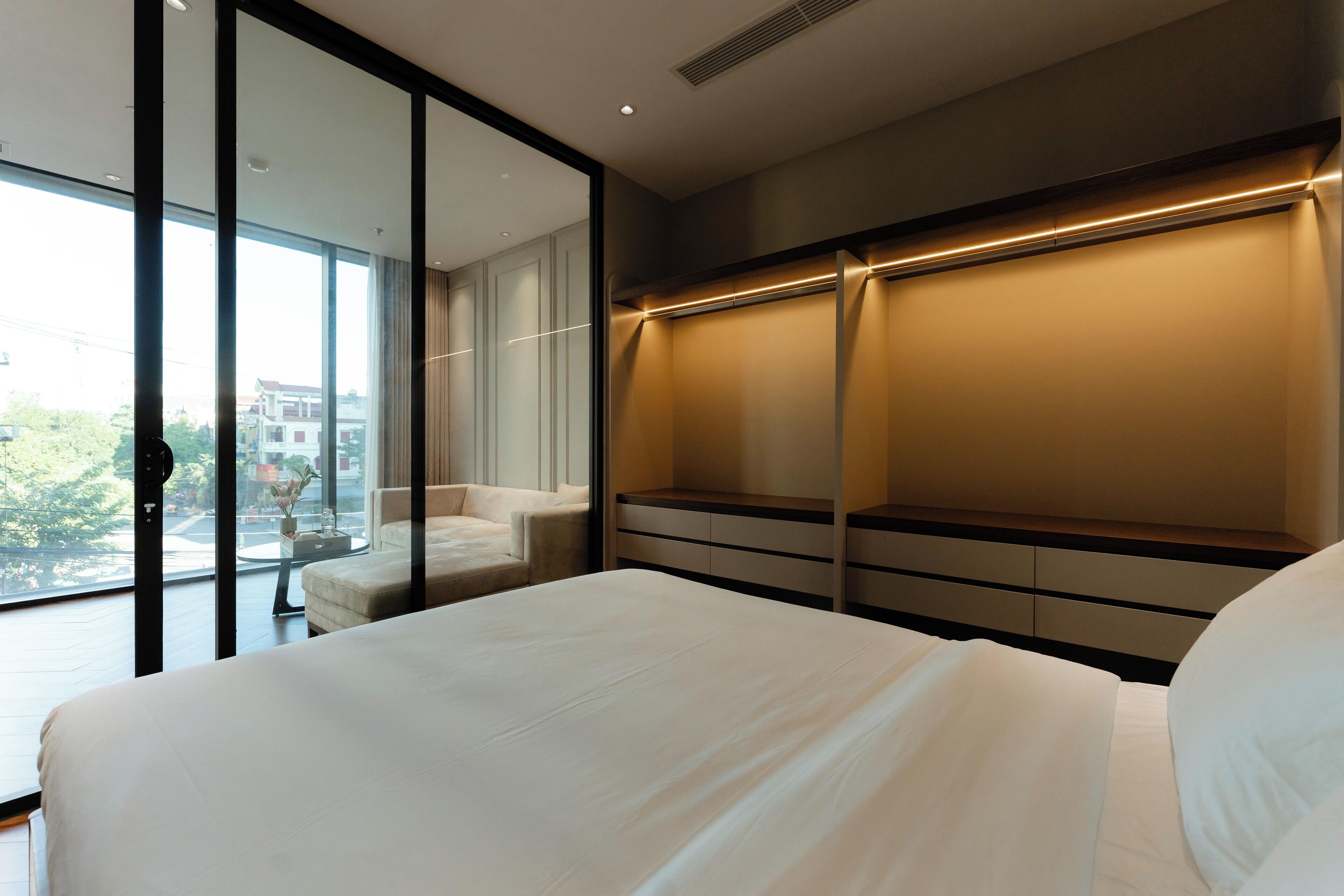 Apartament executiu, 2 dormitoris | Escriptori, espai de treball apte per a portàtils i wifi gratuïta 