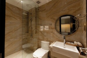 淋浴設備、吹風機、毛巾、肥皂