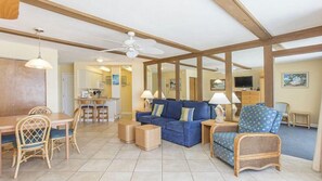 Living area - Wake Up by the Waves – 1BR Windward Suite in Daytona Shores (Daytona Beach Shores)