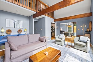 TV, offices - Riverfront Cabin Getaway with Fire Pit! (Harpers Ferry)