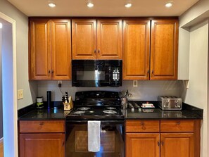 Fridge, microwave, oven, stovetop - Riverfront Cabin Getaway with Fire Pit! (Harpers Ferry)