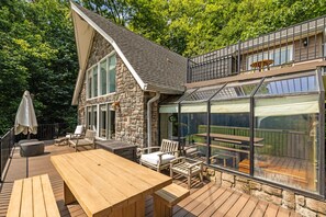 Outdoor dining - Riverfront Cabin Getaway with Fire Pit! (Harpers Ferry)