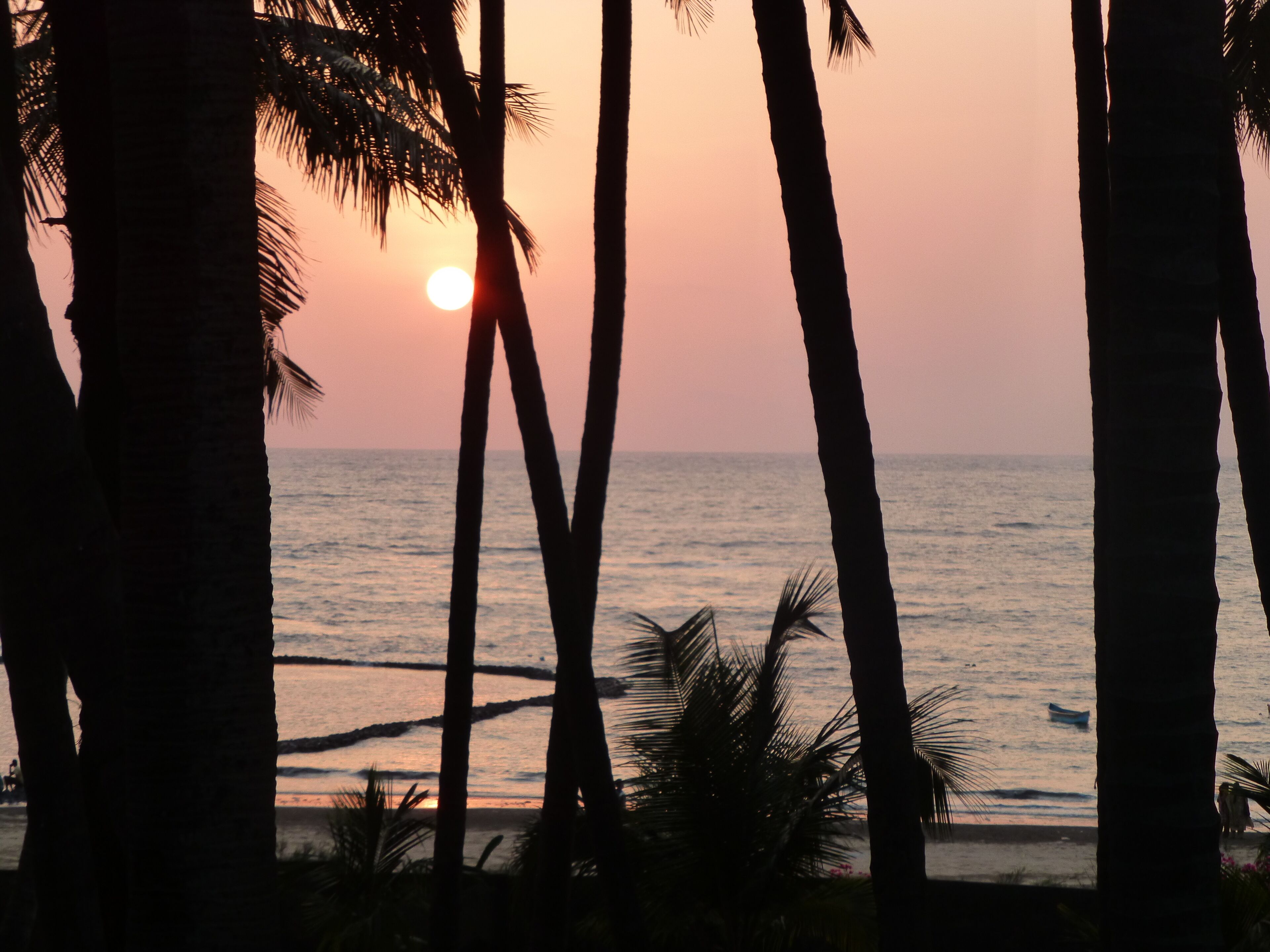 En la playa, arena blanca
