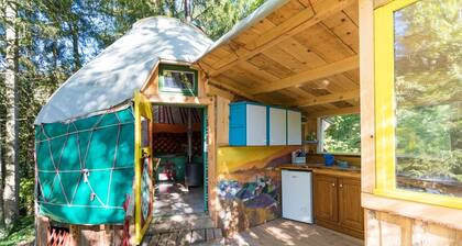 Yourte kirghize dans la forĂȘt â accueil paysan