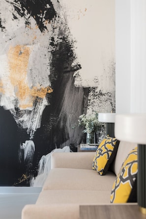 Apartamento standard, 2 quartos, terraço | Ferros/tábuas de passar roupa, Wi-Fi de cortesia