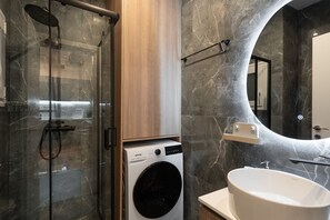 Shower, hair dryer, towels, soap - 2BR Gem Apt | Near Kalimarmaro & Metro | Pagkrati (Athens)