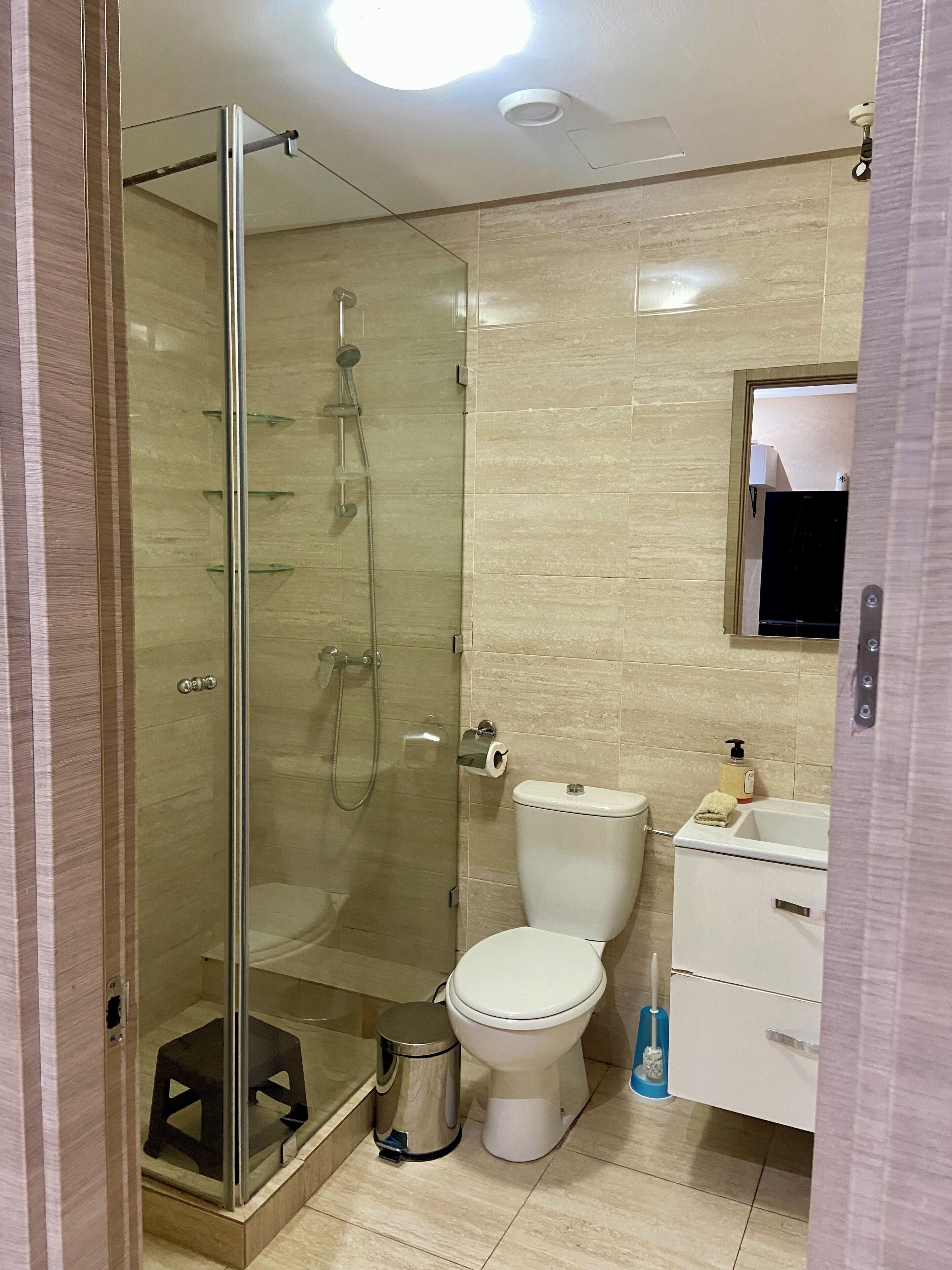 Towels, soap, toilet paper