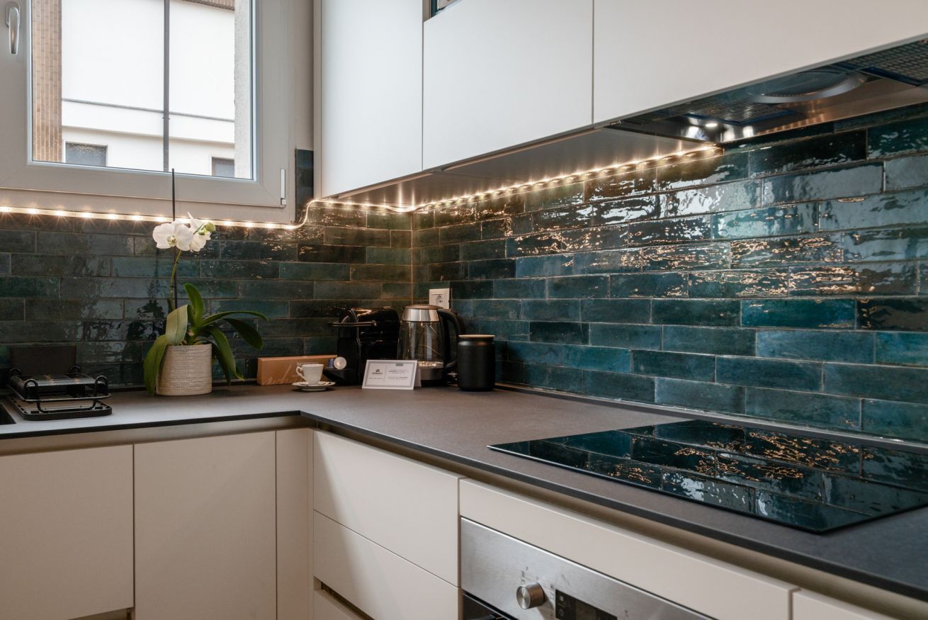 Fridge, microwave, dishwasher