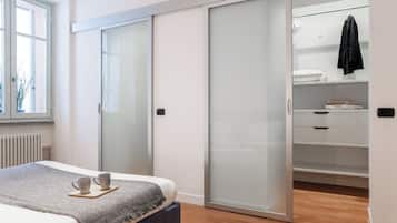 Premium bedding, down duvets, iron/ironing board, cots/infant beds