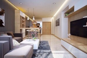 Refrigerador con freezer, microondas, horno, placa de cocina