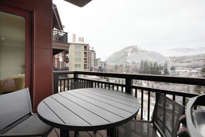 Outdoor dining - New Listing! Riverfront Lodge Luxury | Steps to Gondola & Beaver Creek Views (Avon)