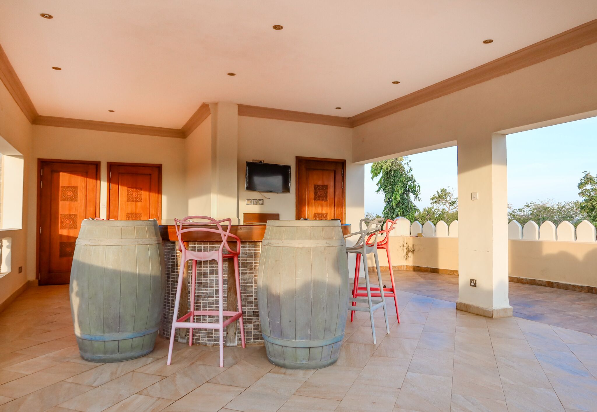 屋外ダイニングエリア