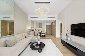 Living area - 1BR La Sirene Waterfront Escape (Dubai)