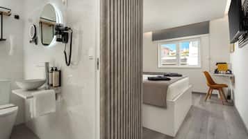 Deluxe Double Room, Private Bathroom, Pool View | In-room safe, desk, laptop workspace, blackout curtains