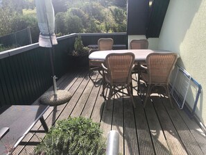 Outdoor dining - Apartment Lavendel - with roof terrace, dog allowed - Mariendorf-Comfortable apartment (Mariendorf)