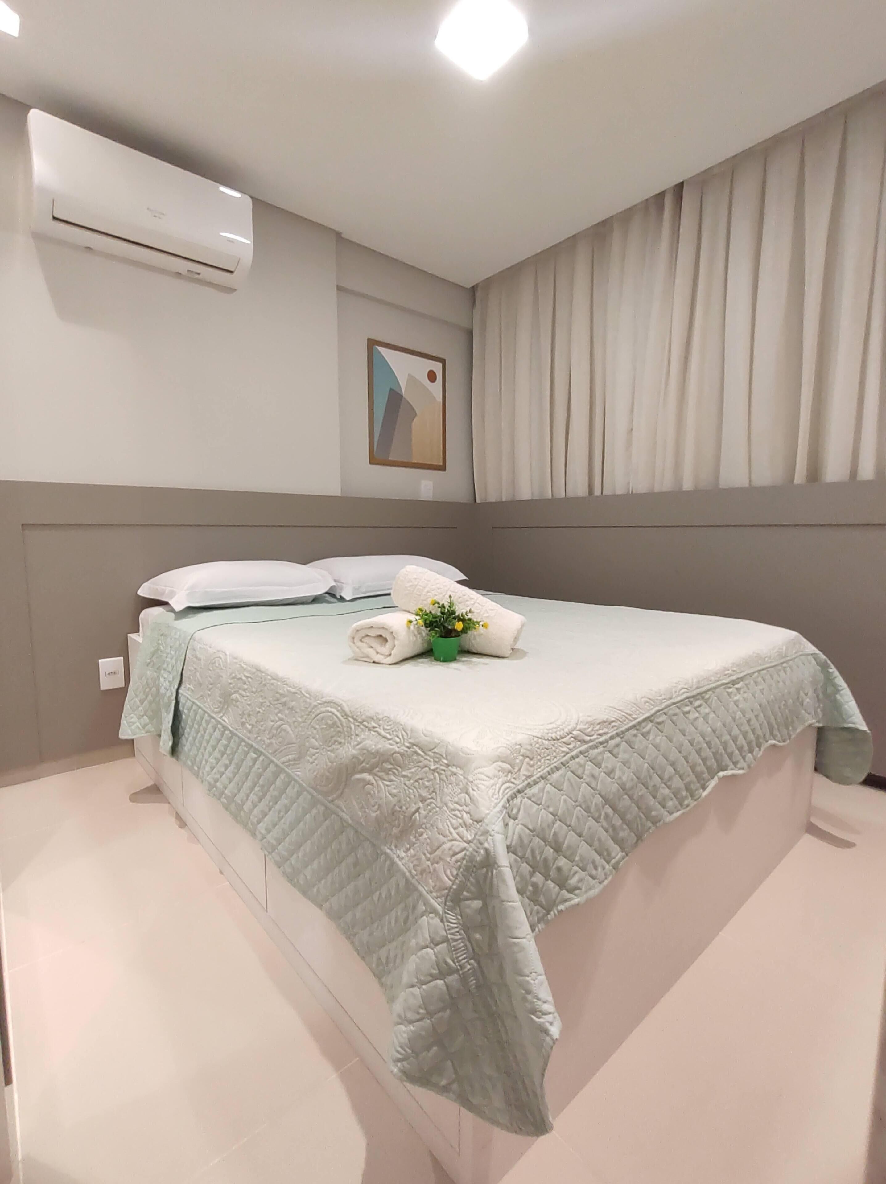 Apartamento luxo | Cortinas blackout, Wi-Fi de cortesia