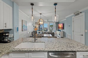 Fridge, microwave, oven, stovetop - Elegant 2BR/2BA Escape | Beach Service Included | Magnolia House 103 (Destin)