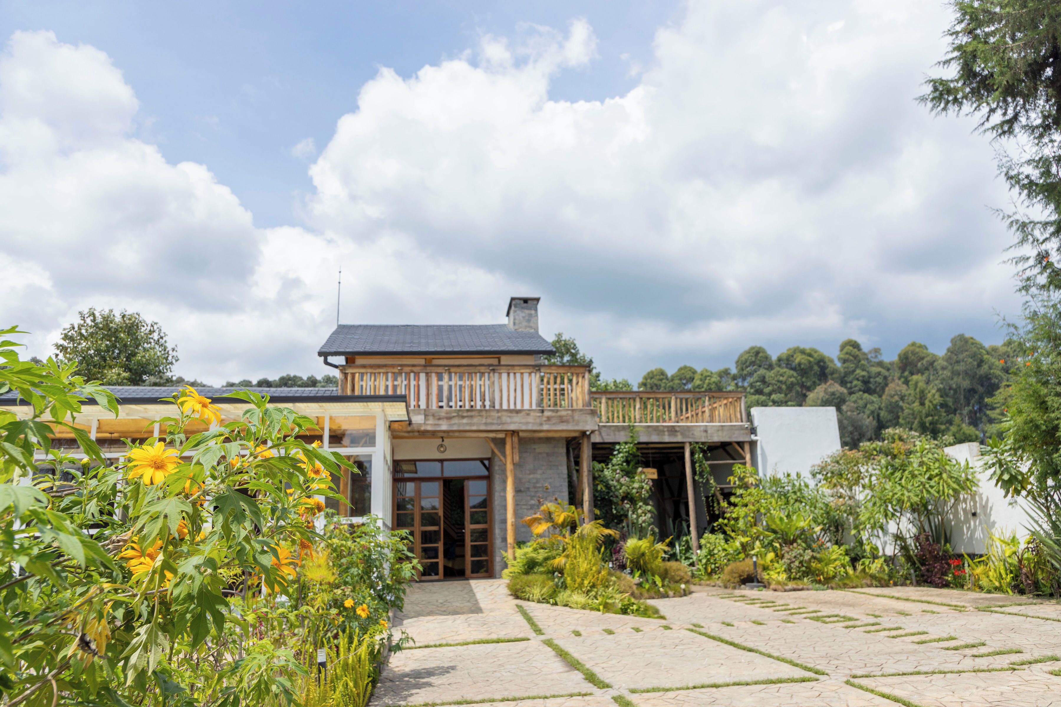 Façana frontal de l'allotjament