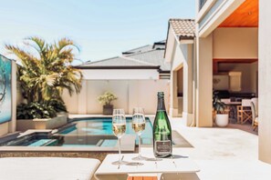 Outdoor pool, a heated pool