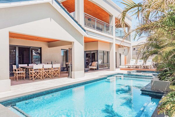 Outdoor pool, a heated pool