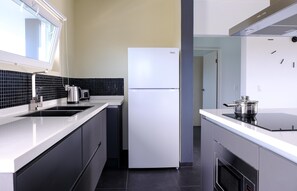 Private kitchen - TwentyTwo Apartments D - 2 bedroom apartment in beautiful Willemstad with AC (Willemstad)