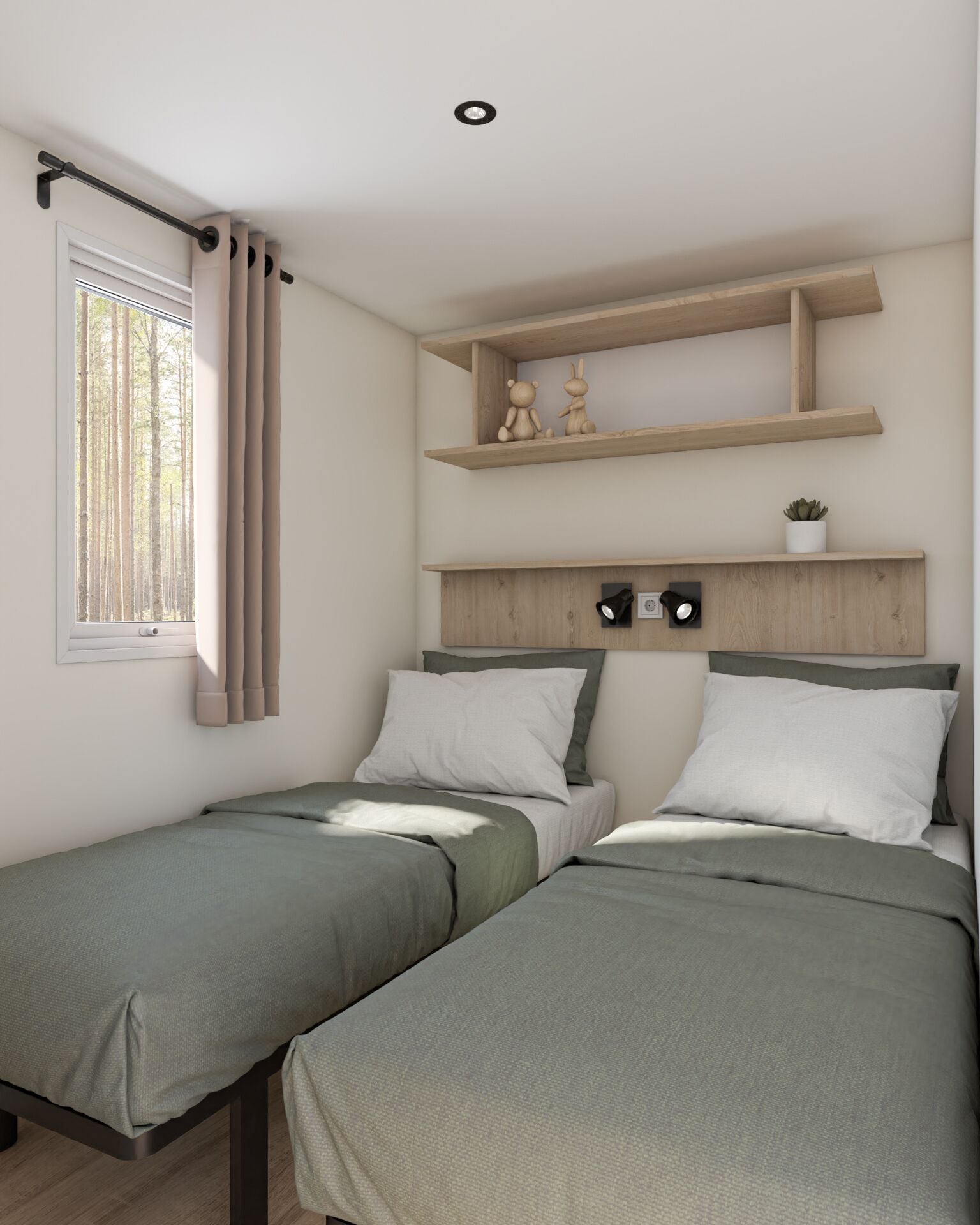 Bangalô conforto, vista para o jardim | Espaço de trabalho para notebook, Wi-Fi de cortesia