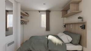 Comfort-Bungalow, Gartenblick | Laptopgeeigneter Arbeitsplatz, kostenloses WLAN