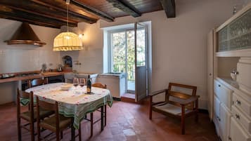 Fridge, oven, stovetop, electric kettle