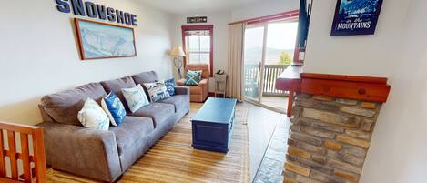 Televisión, chimenea