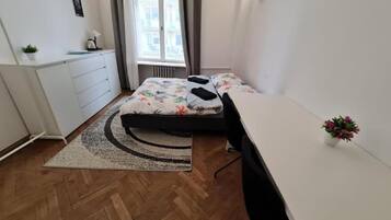 Desk, laptop workspace, iron/ironing board, free WiFi