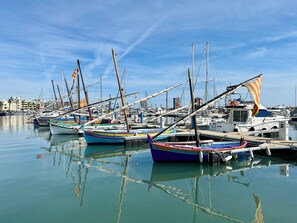 Marina - T2 30m from the beach - Air conditioning - Wifi - Terrace - Parking - Shops on foot. (Le Barcarès)