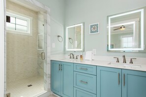 Towels, soap, shampoo, toilet paper - Village West A-14 | Luxury 3BR Townhome w/ Ocean Views, Pool & Steps to Beach (Emerald Isle)