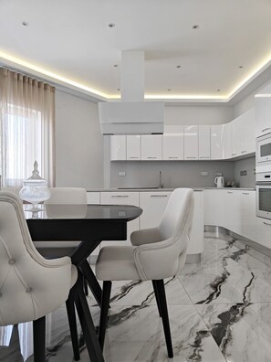 Fridge, microwave, oven, stovetop - Blu Sky 2 bedroom apartment (Safi)