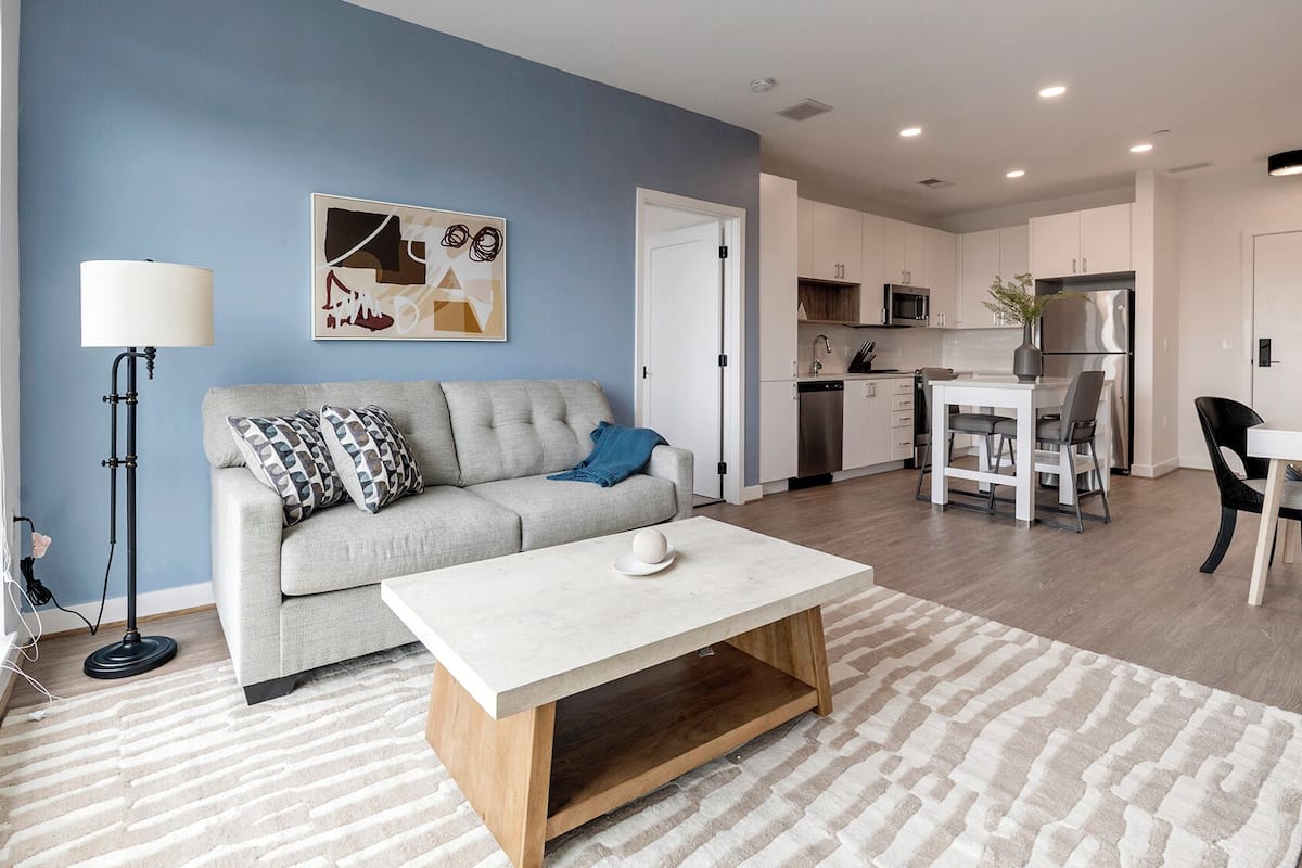 Apartment (1 Bedroom) | Living area | 50-inch TV with digital channels