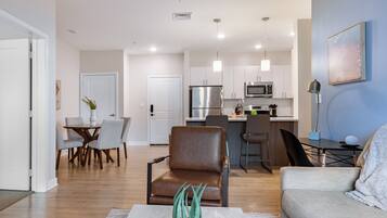 Apartment (2 Bedrooms) | Living area | 50-inch TV with digital channels