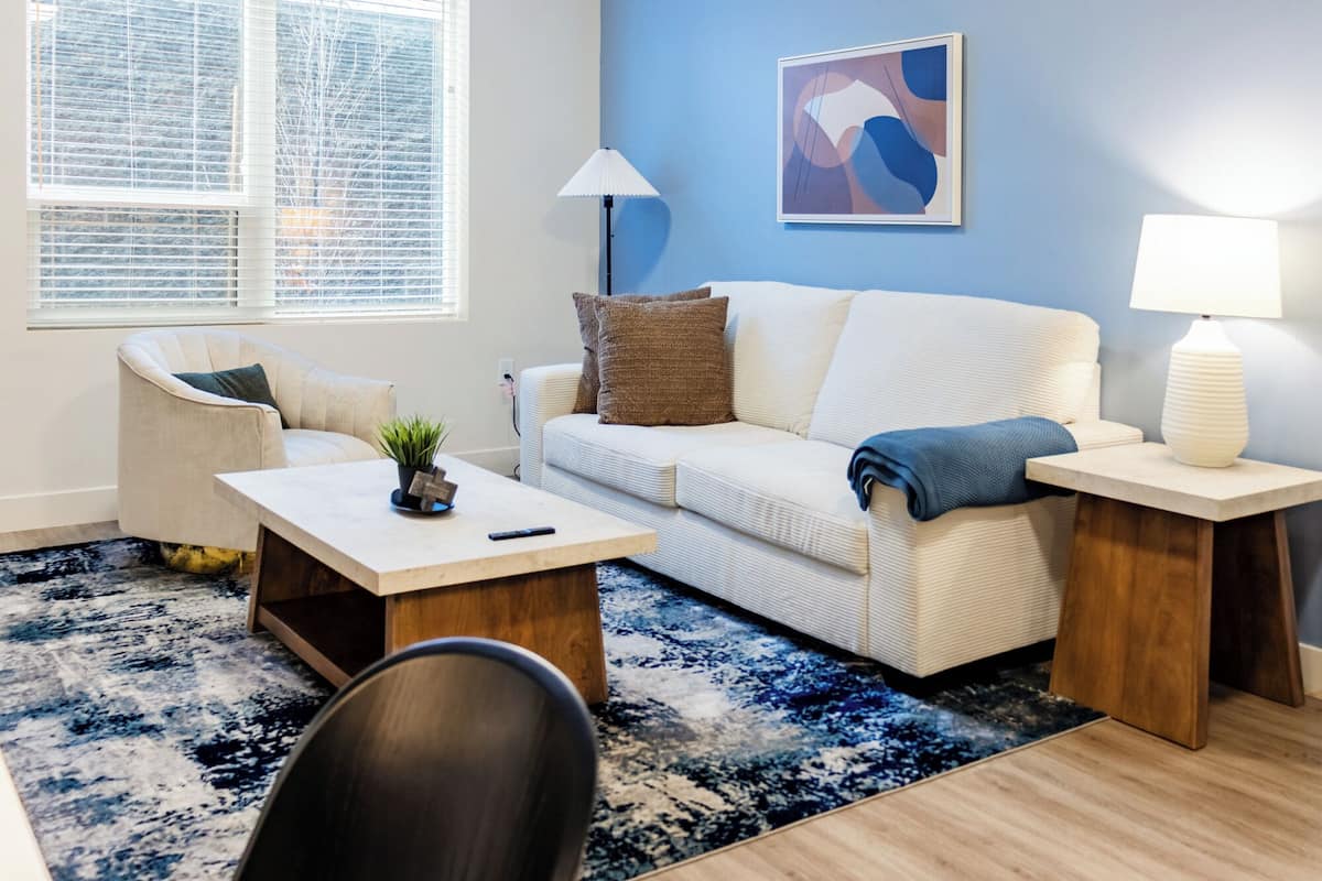 Apartment (2 Bedrooms) | Living area | 50-inch TV with digital channels