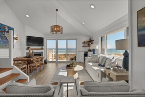 TV - Updated End Unit in Wrightsville Dunes with Loft and Oceanfront Views (Wrightsville Beach)