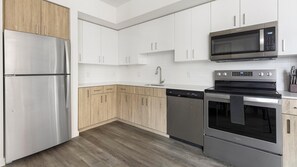 Fridge, dining tables